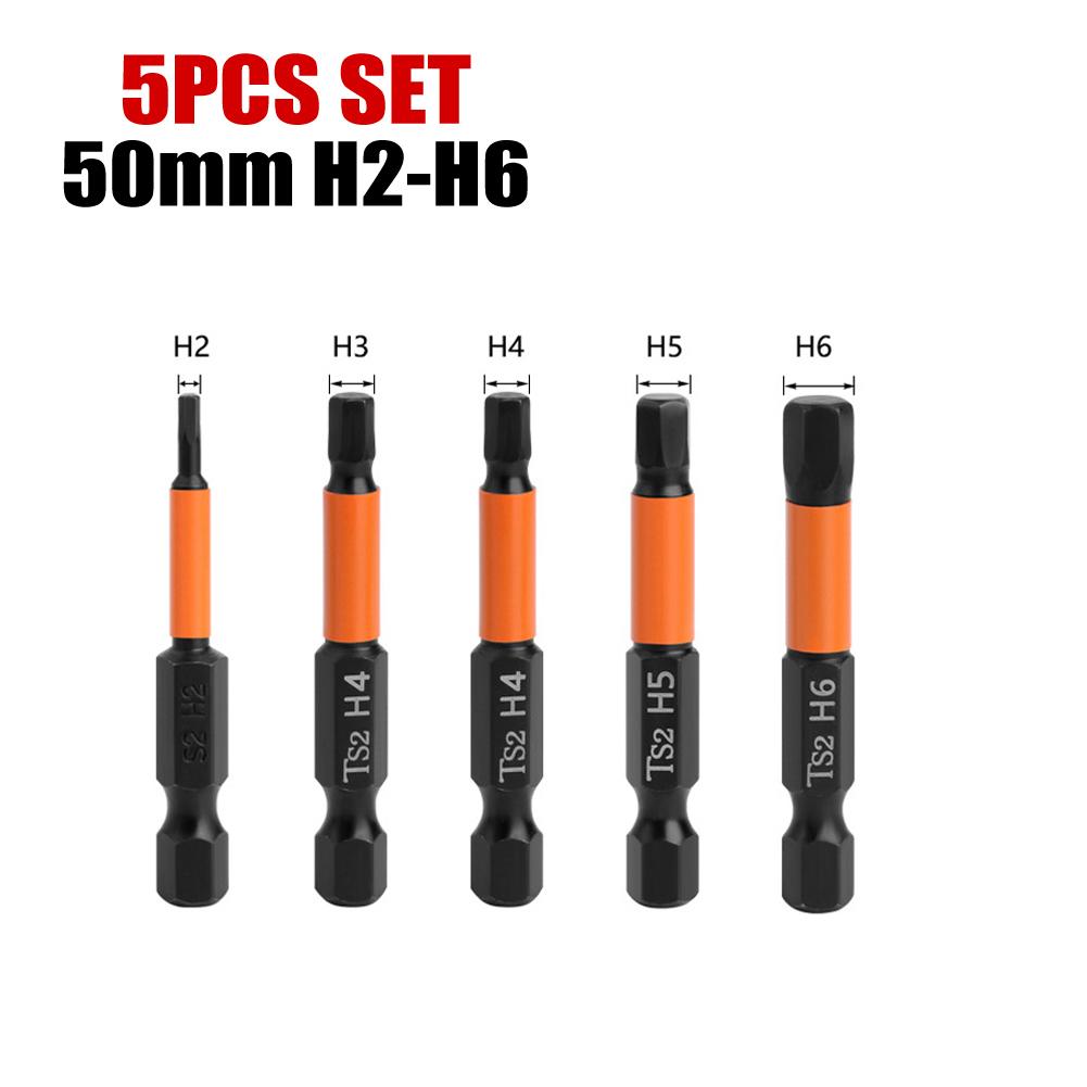 /4-дюймовый шестигранный бит, 5 шт., отвертки, ручные инструменты
