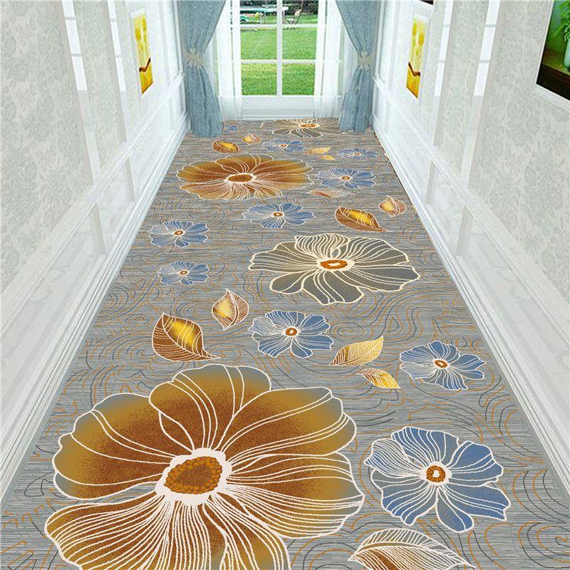3D проход коридор длинные полозья напольные коврики роскошные коврики украшения гостиной домашние ковры для спальни вилла прихожая зал бегун