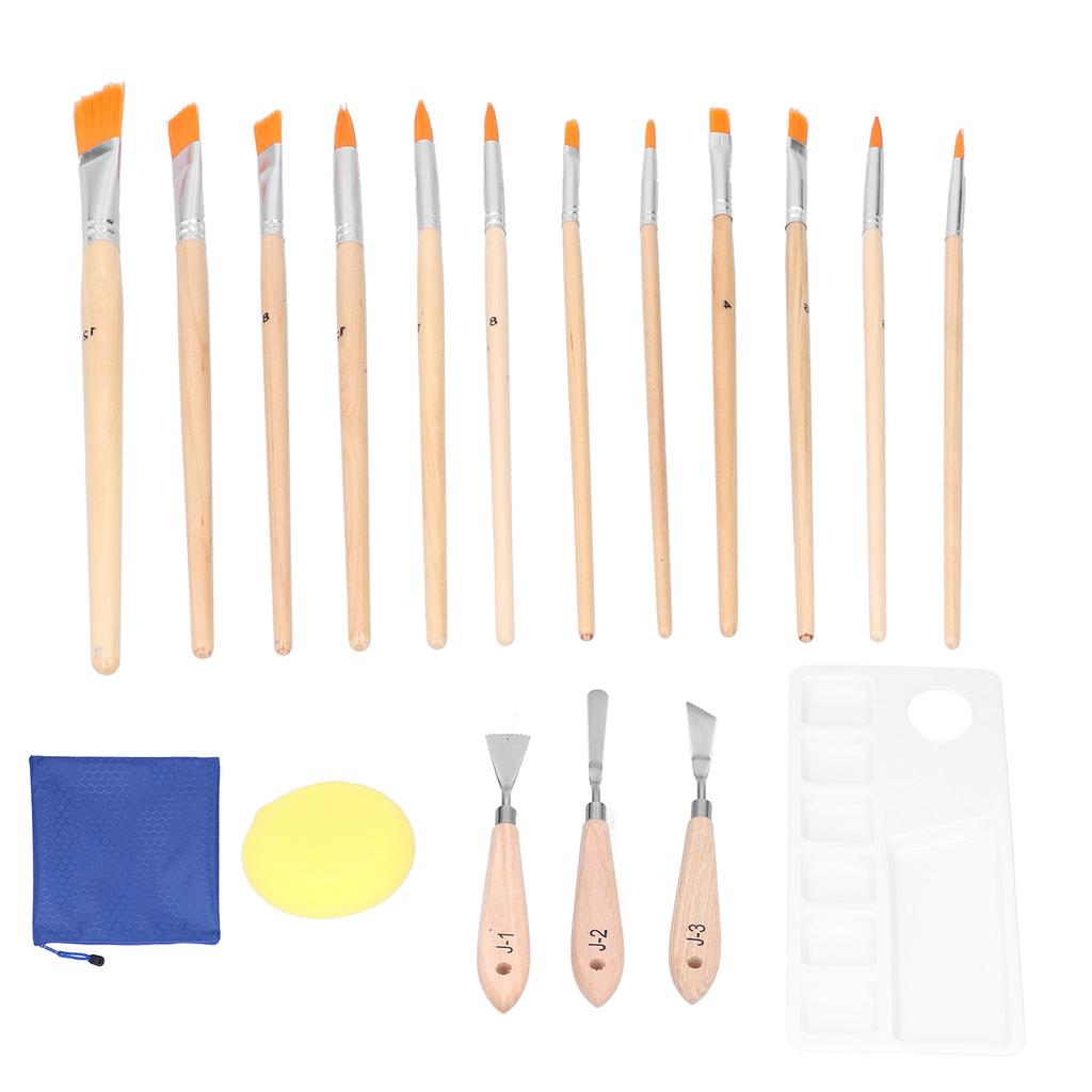 Oil Paint Brush Set Hook Line Acrylic Watercolor Brush Palette Scraper Tool for People At All Stages
