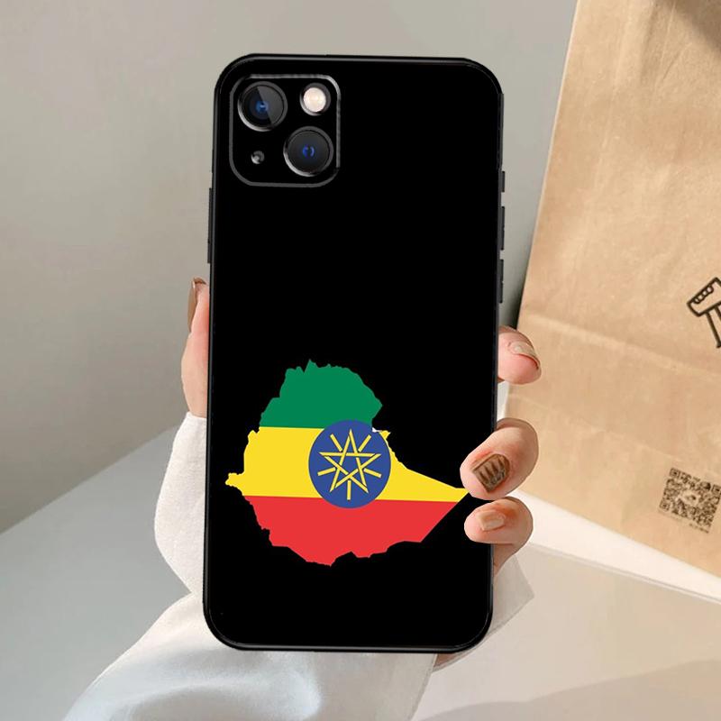 Чехол для телефона с флагом Эфиопии для iPhone 17 Air 16 15 13 11 12 14 Pro Max 13 12 mini 15 16 Plus 16e Чехол