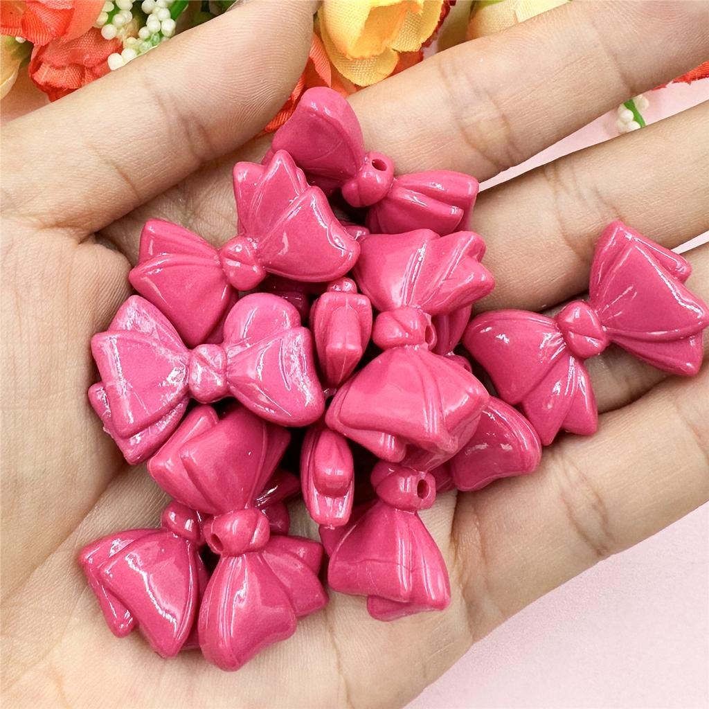 Свободные бусины 30 шт. для изготовления браслетов с бантом 19,2*29,2 мм, материал ручной работы, акрил, DIY ювелирные аксессуары, модные аксессуары
