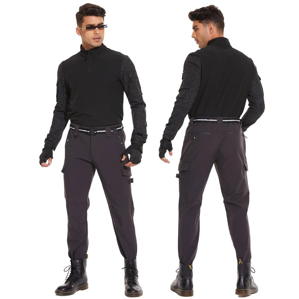 Мужские брюки Ripstop карго рабочие брюки с несколькими карманами и молнией водоотталкивающие дышащие для походов кемпинга путешествий рыбалки строительства