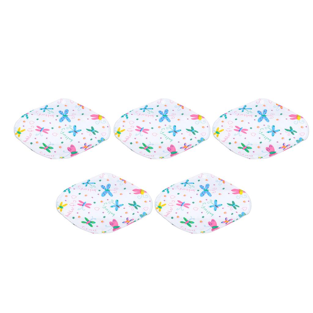 5 Pcs Reusable Menstrual Pads Washable Water Proof Comfortable Breathable Bamboo Charcoal Sanitary