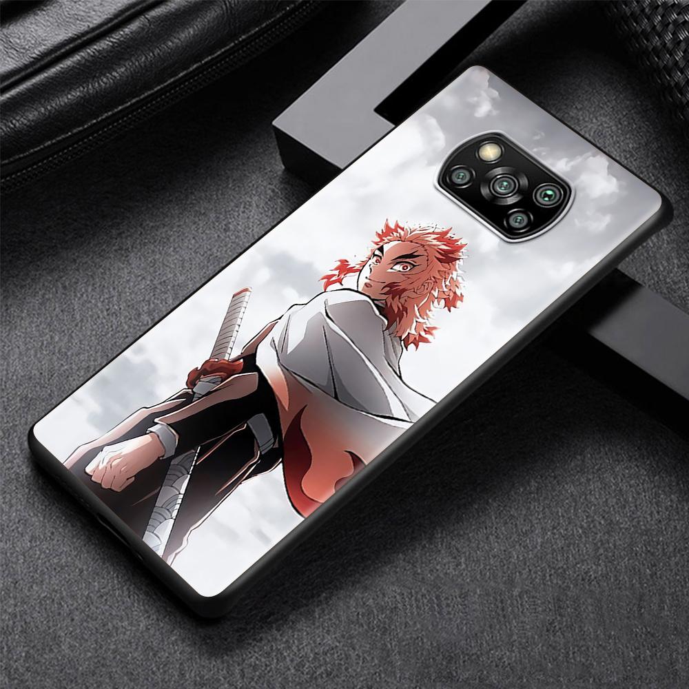 Чехол «Убийца демонов» для Xiaomi Poco X3 X4 NFC M3 M4 Redmi Note 9S 10 9 8 Pro K40 9C 9A 7 Mi 11 Lite 11T 5G, черный мягкий чехол для телефона