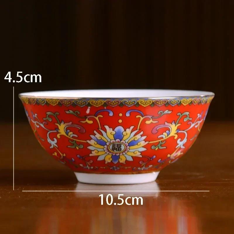 Эмалированный красный керамический обеденный сервиз Тарелки и блюда Китайские старинные тарелки и миски Бытовая посуда Поднос для сервировки столовой