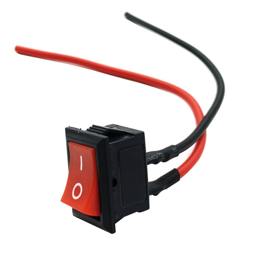 10Pcs ON/OFF Mini Rocker Switch Pre-Wired Toggle Switch Small Rocker SPST Switch Motorcycle Use