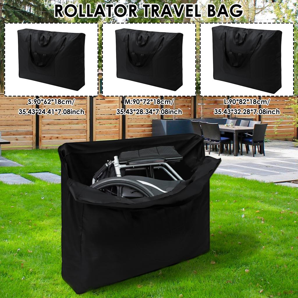 Rollator Travel Bag Oxford Cloth Wheelchair Storage Bag Waterproof Wear Resistant Folding Wheelchair Bag for Airplane Traveling