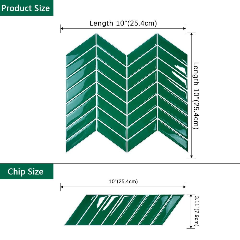 Самоклеящаяся плитка-наклейка для фартука 10" x 10" Обои-плитка для кухни ванной