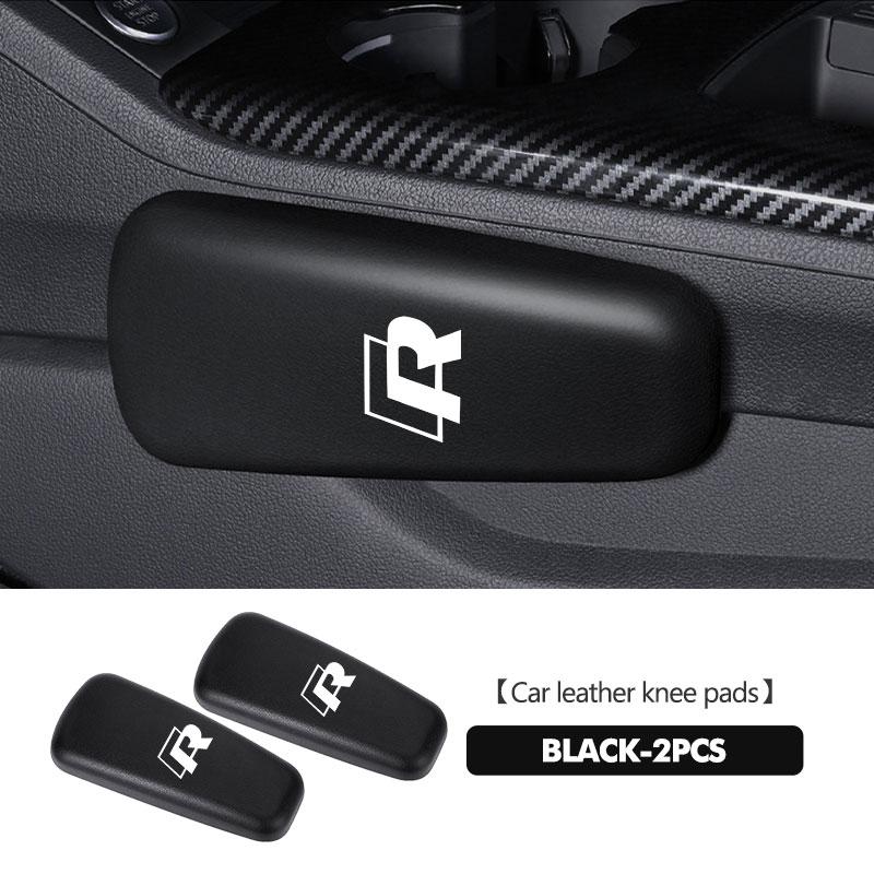 BIG1 For Volkswagen VW Car Knee Pad Leather Elbow Rest Pad Headrest Car Accessories Golf 4 5 6 7 Polo Jetta Sagitar Magotan Passat B5