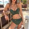 Сексуальный купальник-бикини для похудения в пляжном стиле и в стиле Инс, из трех частей, женский купальник-бикини 2025