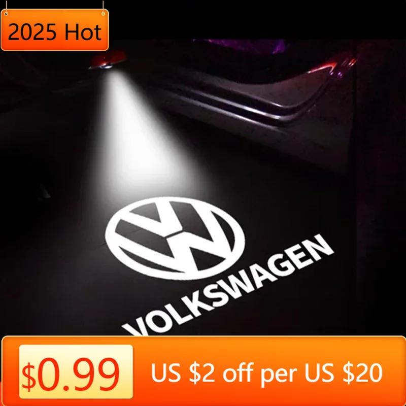 Горячее предложение для Volkswagen 2 шт. Светодиодная эмблема на дверь автомобиля Лампа приветствия Беспроводной лазерный проектор GOLF 5 Polo Golf 6 Golf 7 Аксессуары