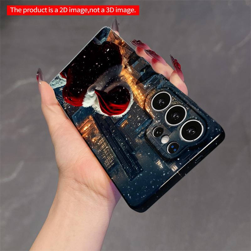 2DFlat Samsung phone case Santa Over City Lights Snowfall Applicable to Galaxy S22 S23 S24 S25ULTRA S26 A12 A13 A14 A15 A16