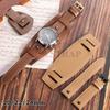 20 мм 22 мм 24 мм Кожа PU Ремешок-браслет для часов Коричневый Наручный ремешок с матовой поверхностью Ручная работа Браслет для мужских и женских часов Аксессуары