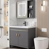 Modern Ceramic Integrated Basin Bathroom Vanity Cabinet
