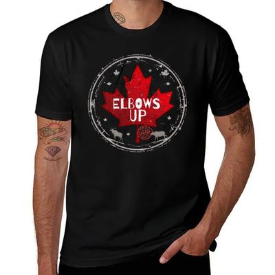 ELBOWS UP CANADA MADE IN CANADA TShirt Summer Fashion Casual Tee Shirt