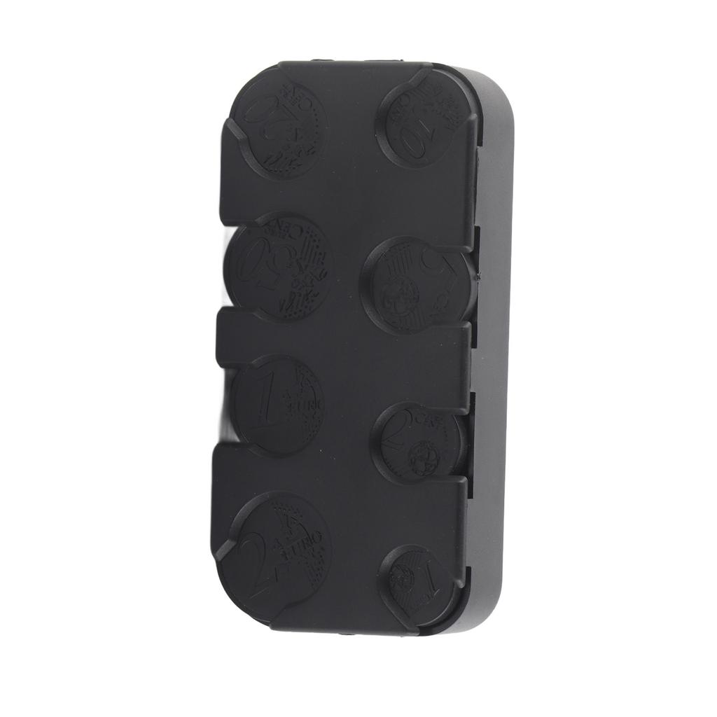 Rectangle Euro Coin Dispenser Plastic Coin Holders Storage Box Organizer Car Use