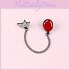 Adorable Cartoon Chain Jewelry Brooch Featuring Cute Red Balloon And Boat Design