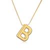HECHENG,Chunky Alphabet Balloon Bubble Initial Letter Pendant Necklace for Women Men Gold Plated Necklaces Charm Jewelry