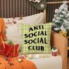 Крутая наволочка A-Anti Social Social Club Печать Наволочка Чехол для подушки на диван в гостиной Декор спальни