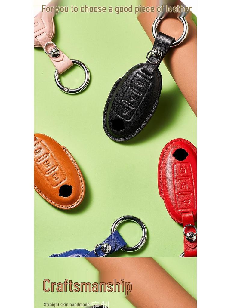 Ключница из коровьей кожи растительного дубления для ключа от автомобиля New Sylphy Murano, ручная работа, дизайн с пряжкой для мужчин