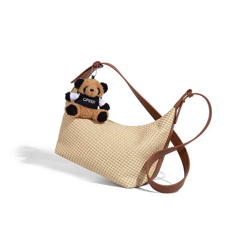 Summer Woven Dumpling Bag for Women 2025 New Niche Design Beach Shoulder Crossbody Straw Tote Bag