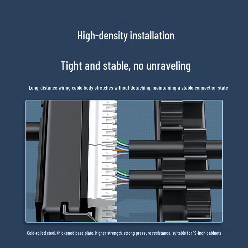 UNITEK Cat6 Gigabit 24-Port 1U Rackmount Patch Panel