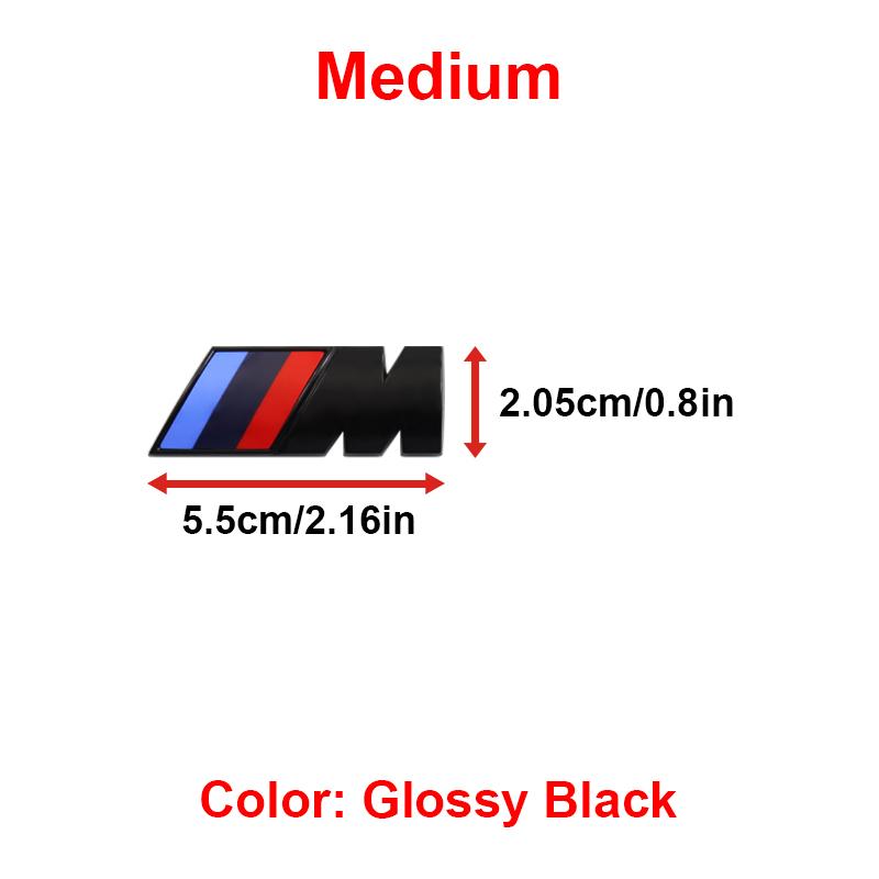MLKK4 1PCS ABS Car Fender Side Emblem Rear Trunk Badge M Logo Sticker For BMW M M3 M5 M6 E46 E90 F30 G20 E36 E34 G20 G30 Accessories