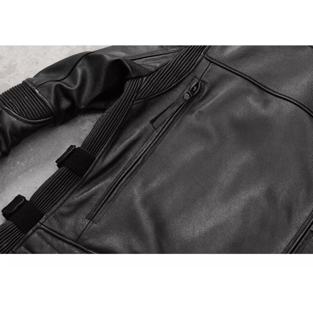 Китайский размер мотоциклетная куртка из натуральной воловьей кожи мужская тонкая куртка из телячьей кожи ретро куртка мужская байкерская одежда для езды на мотоцикле