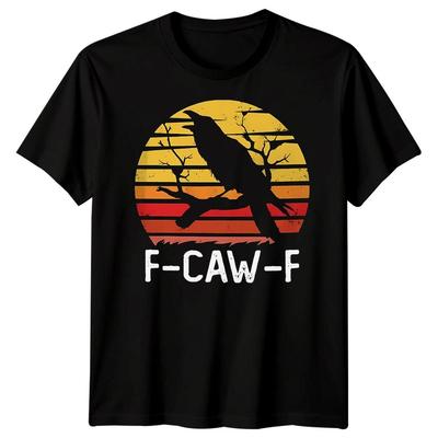 F-CAW-F Смешная футболка с мемом про ворону, саркастическая, готическая, на Хэллоуин, для взрослых #14
