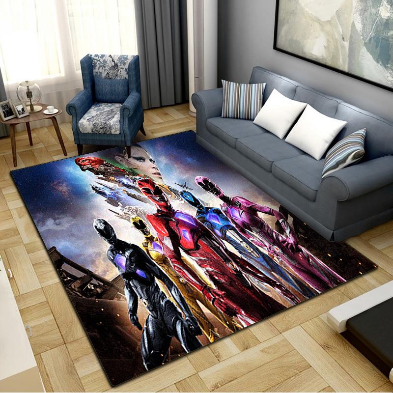 Power Rangers Carpet Rug for Living Room Bedroom Home Sofa Decoration,Kids play Non-slip Floor Mat