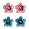 Enamel Floral Stud Earrings Colorful Drop Earrings Sweet Flower Earrings  Women