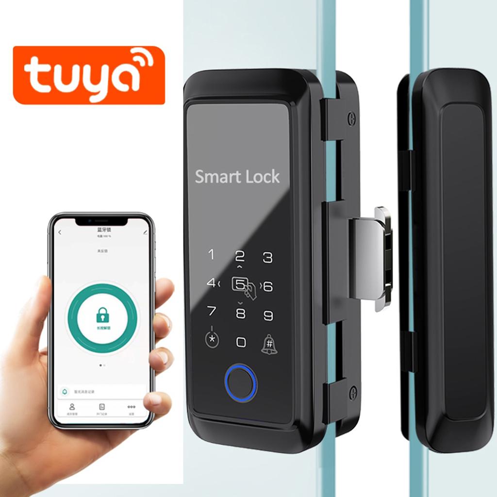 Tuya Smart Lock Замок отпечатков пальцев Дверной замок Клавиатура Дверной замок с ручкой Электронный отпечаток пальца