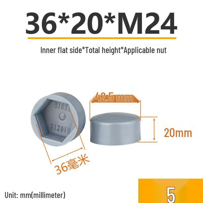 Hex Nut Protective Dust Cap for Flat Head Screws