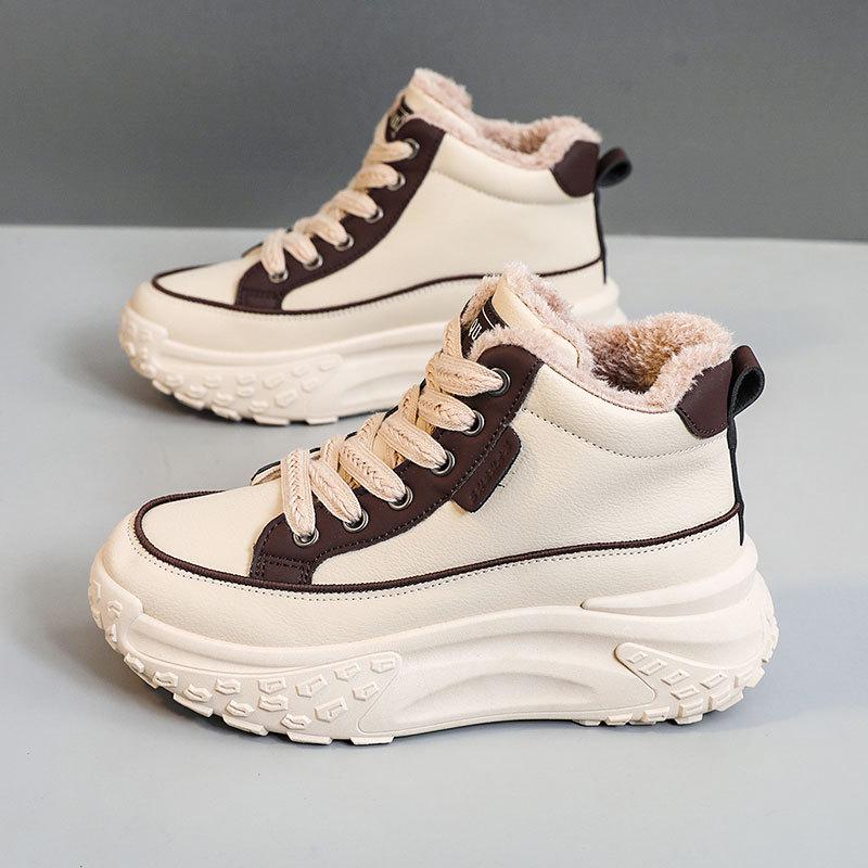 K6717 Velvet 2024 зимние водонепроницаемые туфли на платформе для колледжа и папы