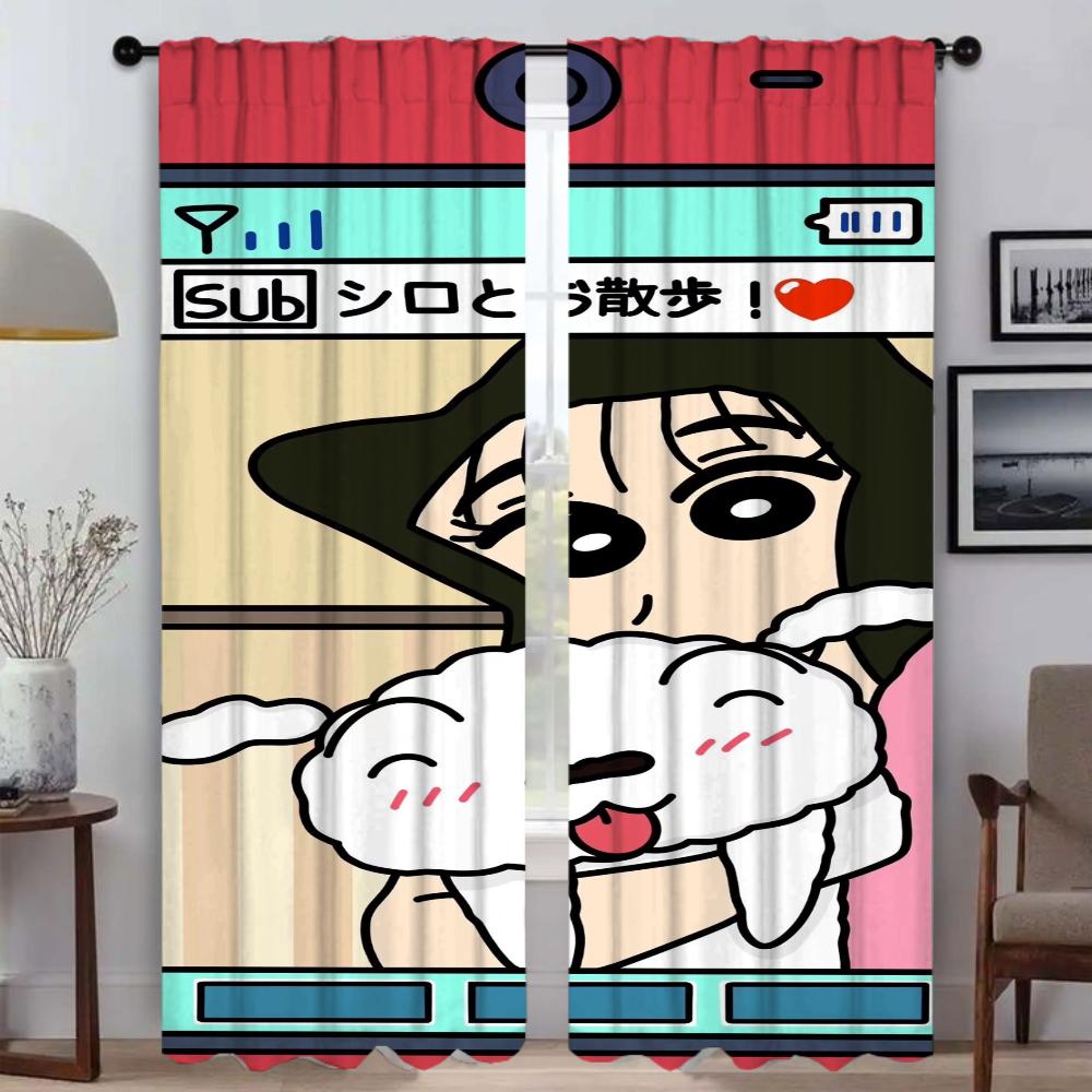 Kitchen Curtains for Bedroom CrayonS ShinS ChanS Shades Modern Living Room Curtains 2 Pieces Blackout Curtain Partition Elegant