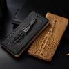 Чехол-книжка из натуральной кожи с головой крокодила для IPhone 17 Pro Max 13 11 12 14 15 16 Pro Max Plus Кошелек Чехлы