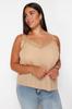 Women's Style Plus Size Stone Strap Lace Woven Plus Size Blouse