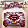 AC Sparta Praha Узор Комплект постельного белья Одеяло Постельное белье Наволочка Домашний декор Подарок на день рождения (1 пододеяльник + 2 наволочки, без наполнителя)