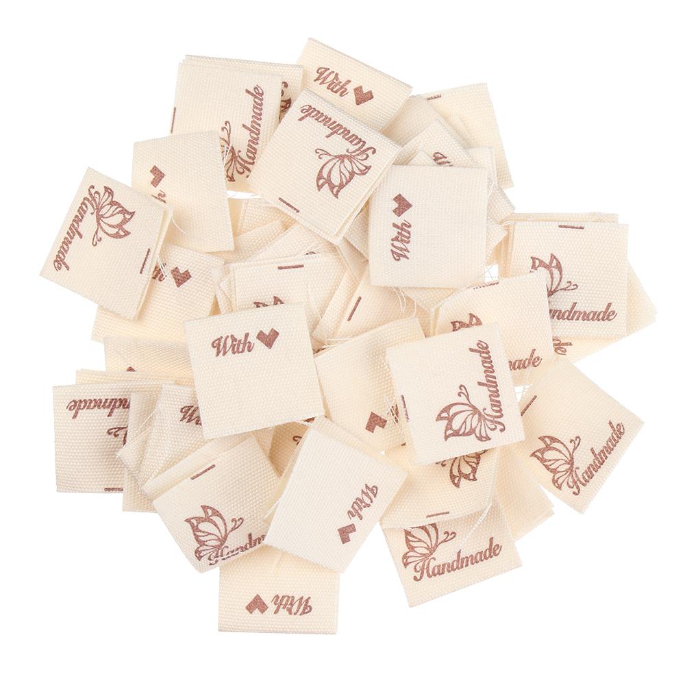 Woven Knitted Supplies Handmade With Love Sewing Accessories Cloth Garment Labels Clothing Tags