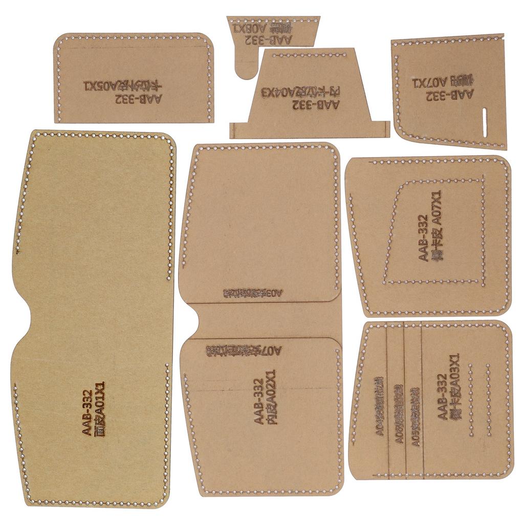 Short Wallet Acrylic Template Purse Making Stencil DIY Pattern Clear Leathercraft Tool