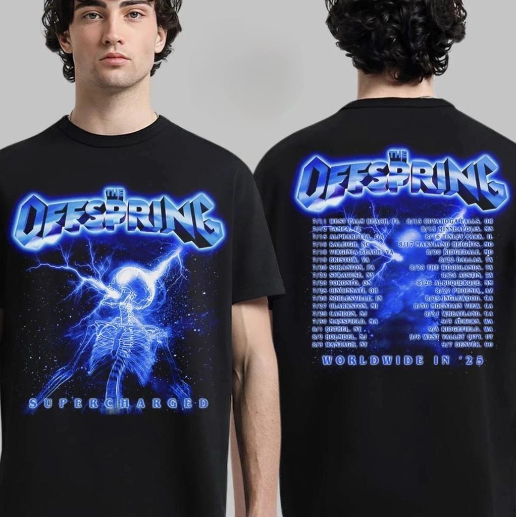 Футболка The Offspring Supercharged Worldwide North American Tour 2025 Высококачественная Роскошь для Мужчин и Женщин Топ Y2k