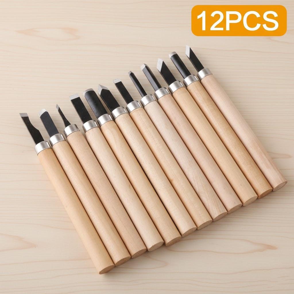 Wood Carving Chisels Set 3 6 12PCS DIY Tool Kit for Woodworking Knives Hand Tools Detailed Gouges Wood Cutter