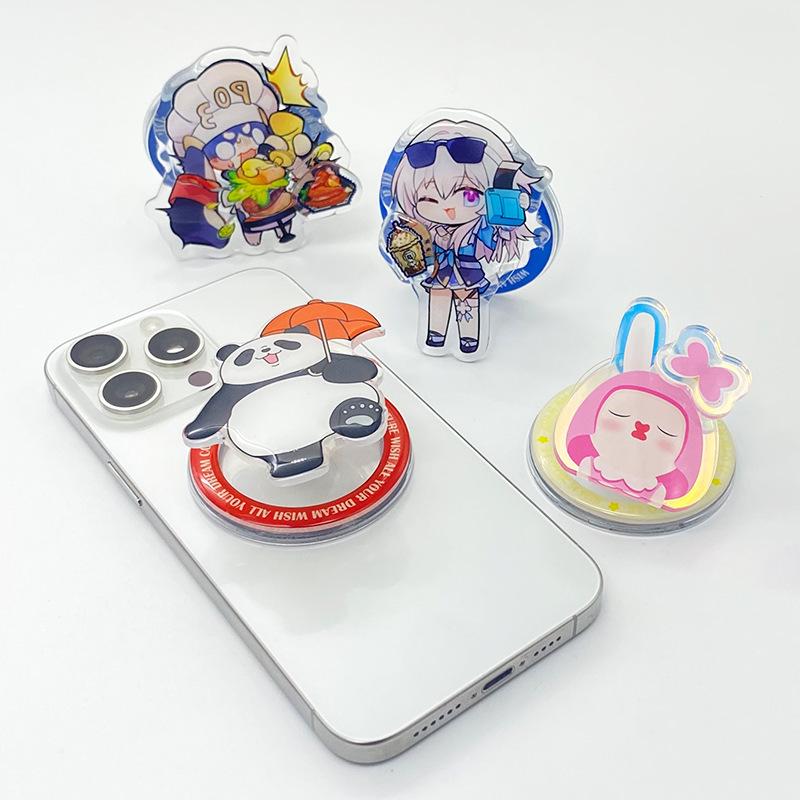 Retractable Magnetic Cartoon Anime Acrylic Desktop Phone Holder