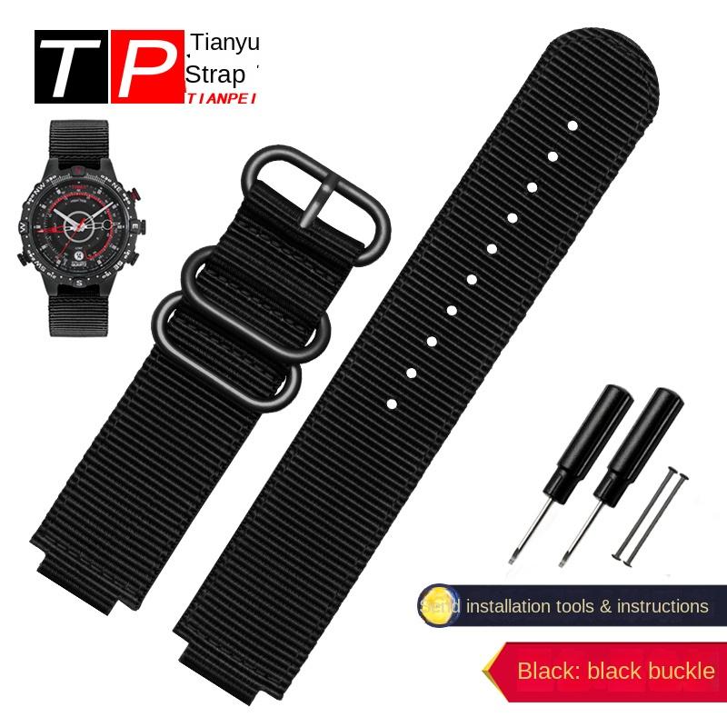 Для TIMEX Tidal T2N721 T2N720 T2n739 TW2T76500 TW2T76300 TW2T76500 Холщовый ремешок для часов Черный Армейский зеленый Синий Нейлоновый ремешок для часов 16 мм