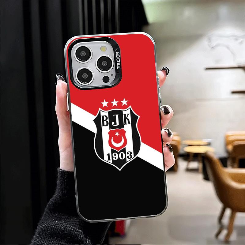 B-Бешикташ B-BJK Турция Ударопрочный чехол для телефона для iPhone 17 Air 16 16E 15 Pro Max 14 Plus 13 Mini 12 Задняя крышка Противоударный Funda