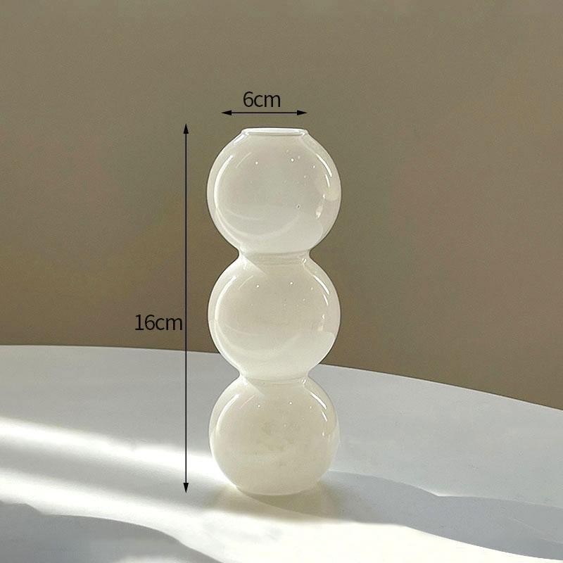 Bubble Glass Flower Vase Flower Bottle Vase Decoration Home Vases for Flower Aesthetic Room Decor Decorative Colored Vases