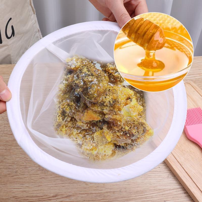 Honey Strainer Filter Screen Purifier Food Grade Nylon Food Soy Milk Filter Bags Fiber Beekeeping Equipment Tool Kitchen Gadgets6