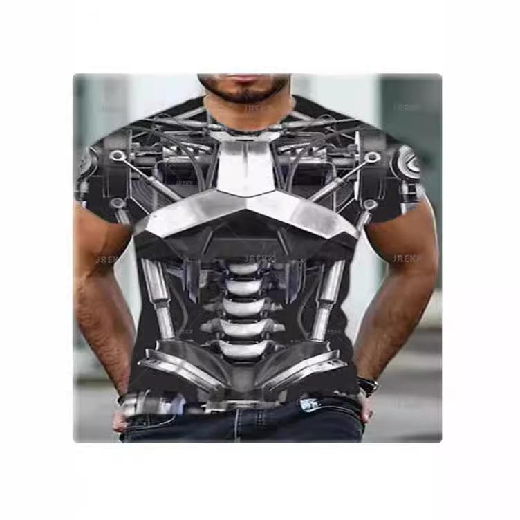 3D printed T-shirt for men and women, short-sleeve T-shirt, hip-hop casual street plus-size T-shirt, 2024 new arrival