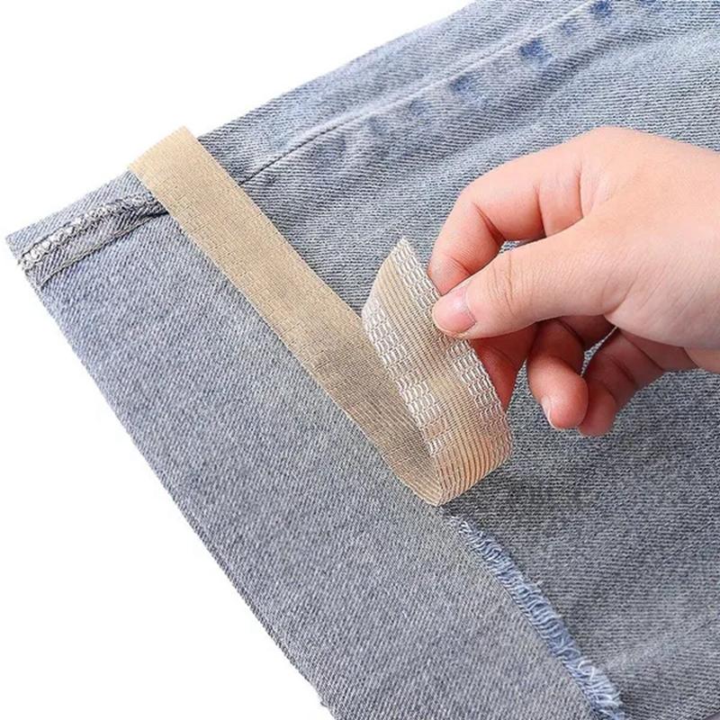 1/3/5/10M Self-Adhesive Pants Paste Iron On Pants Edge Shorten Repair Pants for Jean Clothing and Jean Pants Apparel DIY Sewing Fabric