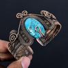 Tibetan Turquoise 999 Copper Wire Wrapped Bangle, Handmade Gemstone Bangle Jewelry, Gifts For Wife Brand New Bangle